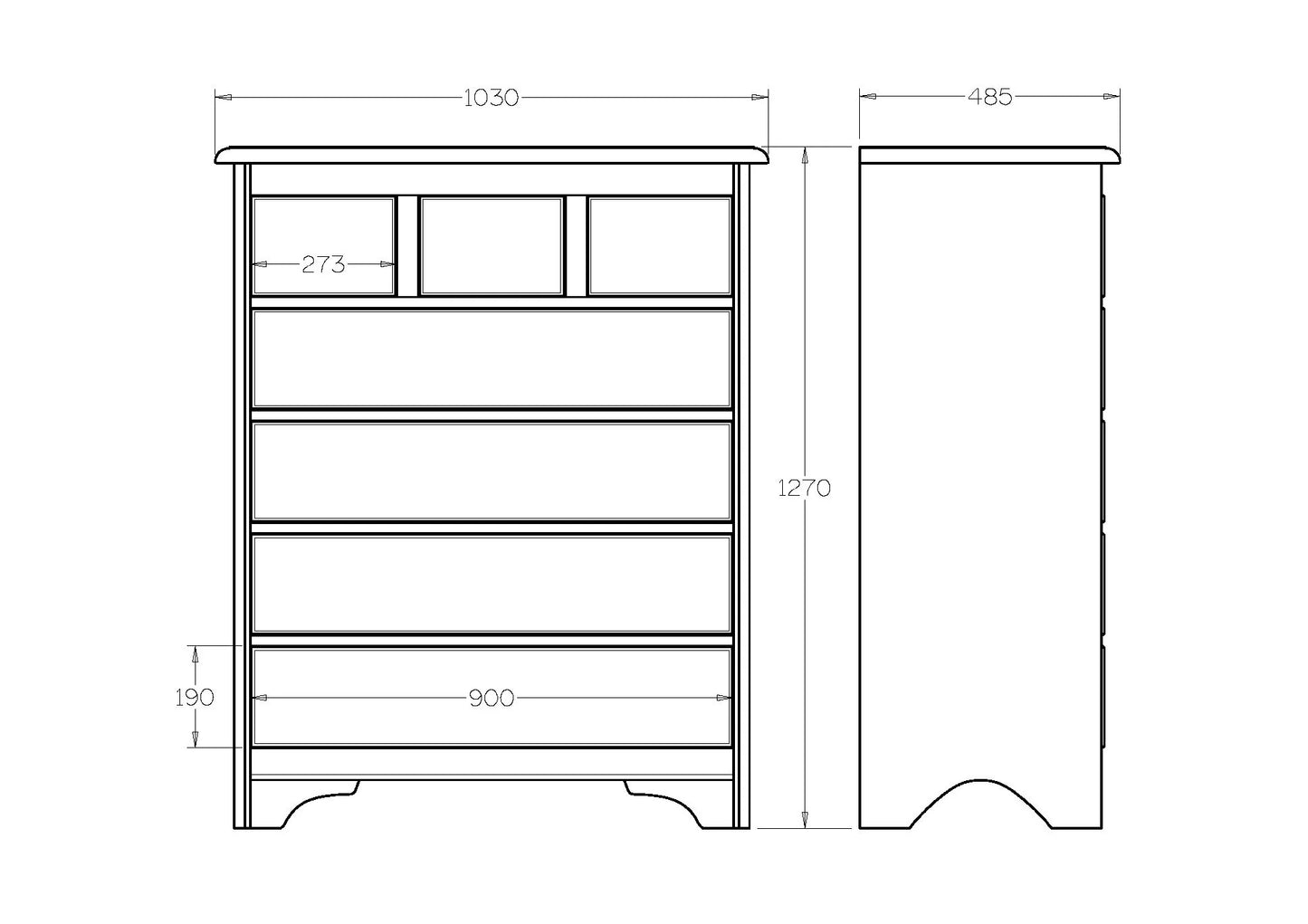Villager 7-Drawer Scotch Chest