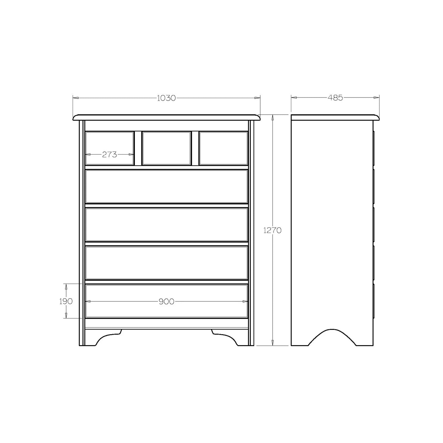 Villager 7-Drawer Scotch Chest