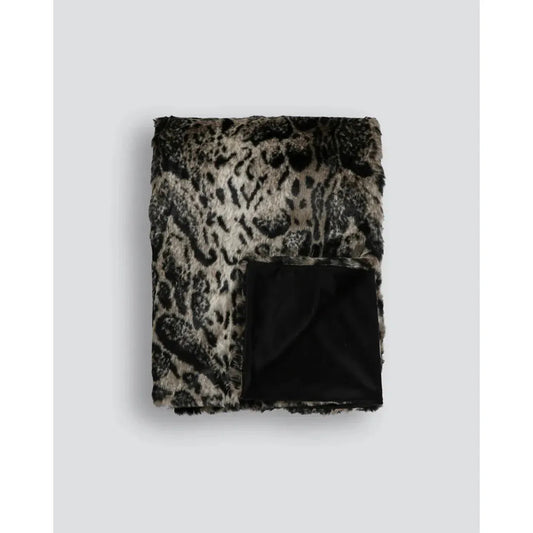African Leopard Faux Fur Throw