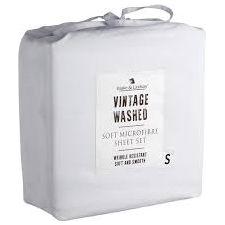 Vintage Washed Microfibre Sheet Set