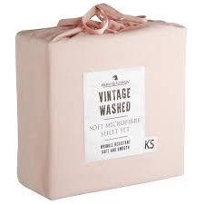 Vintage Washed Microfibre Sheet Set