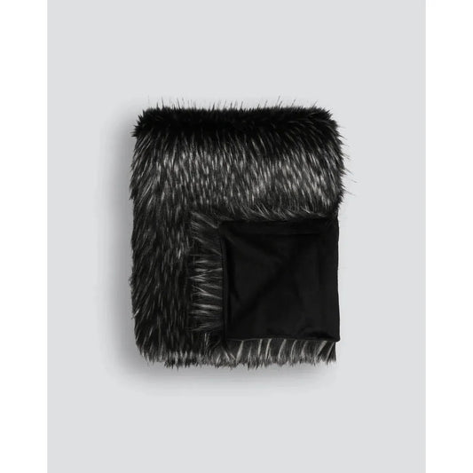 Ebony Plume Faux Fur Throw