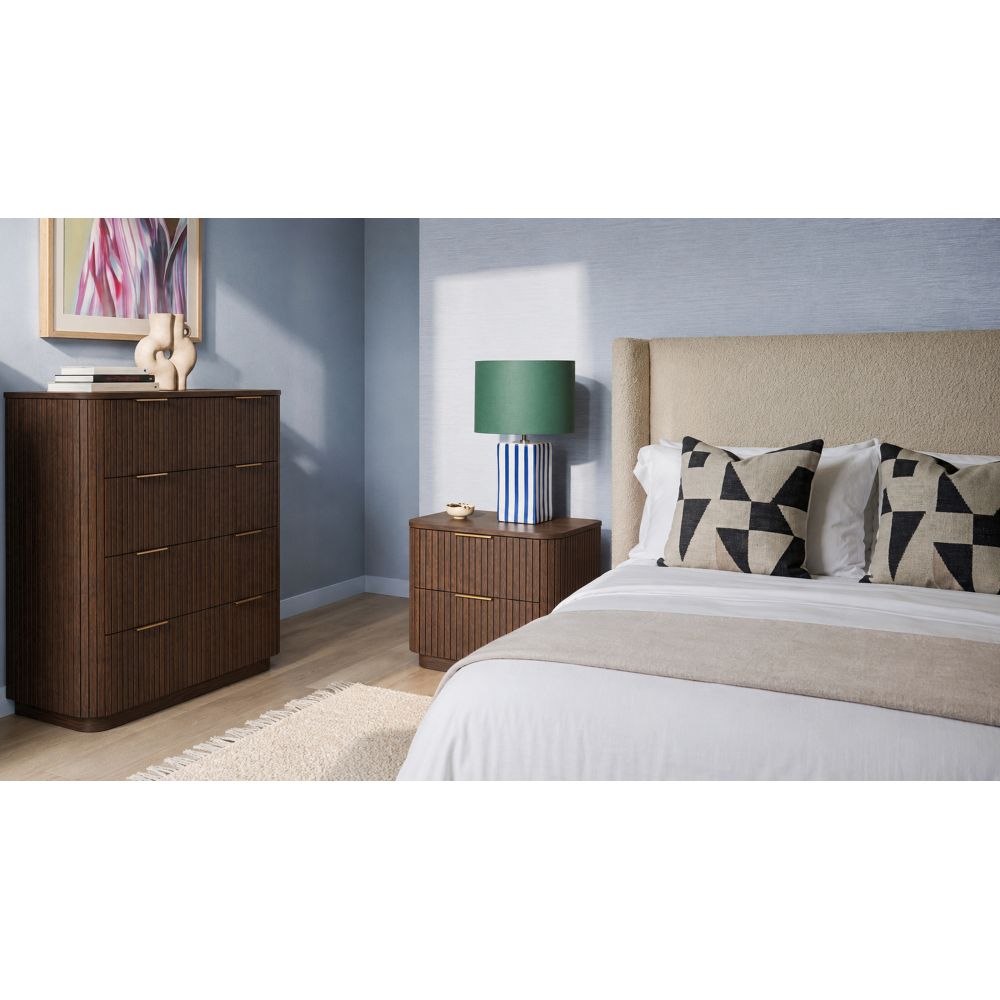 Lath 2-Drawer Bedside