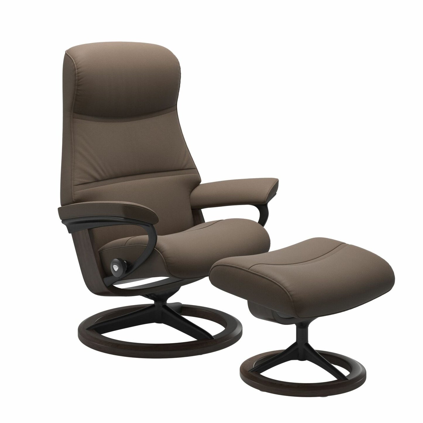 Philip Medium Leather Recliner - Signature Base