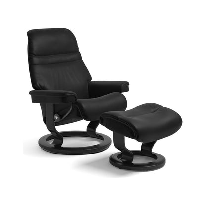 Sunrise Medium Leather Recliner - Classic Base