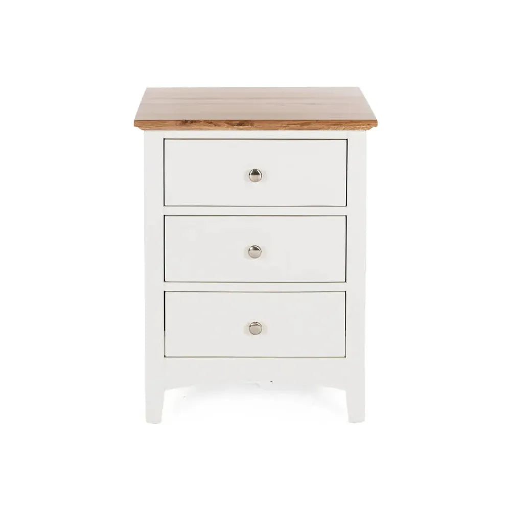 Jessica 3-Drawer Bedside - Oak