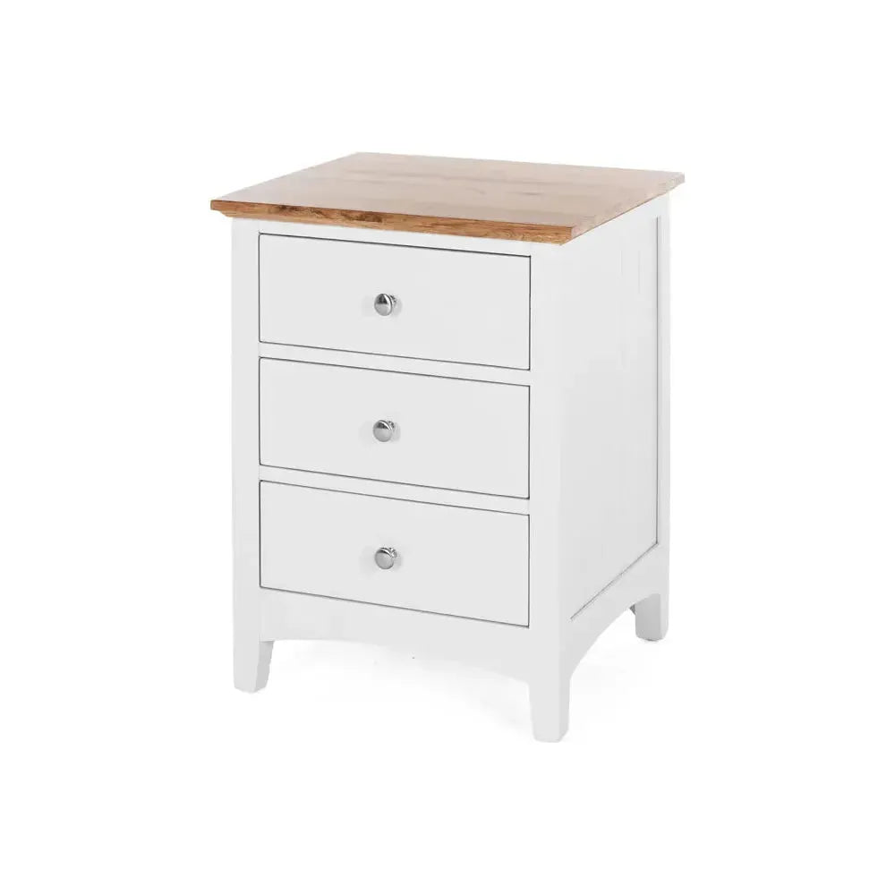 Jessica 3-Drawer Bedside - Oak