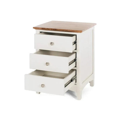 Jessica 3-Drawer Bedside - Oak