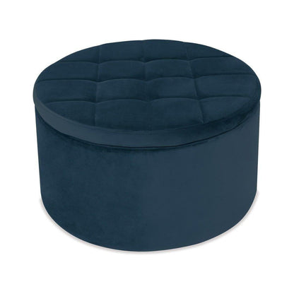 Chest Ottoman with Storage - Blue