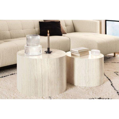 Dice Coffee Tables 2-pce Set - Round