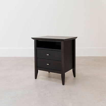 Aria 2-Drawer Open Shelf Bedside