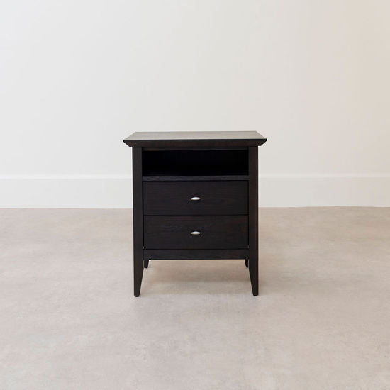 Aria 2-Drawer Open Shelf Bedside