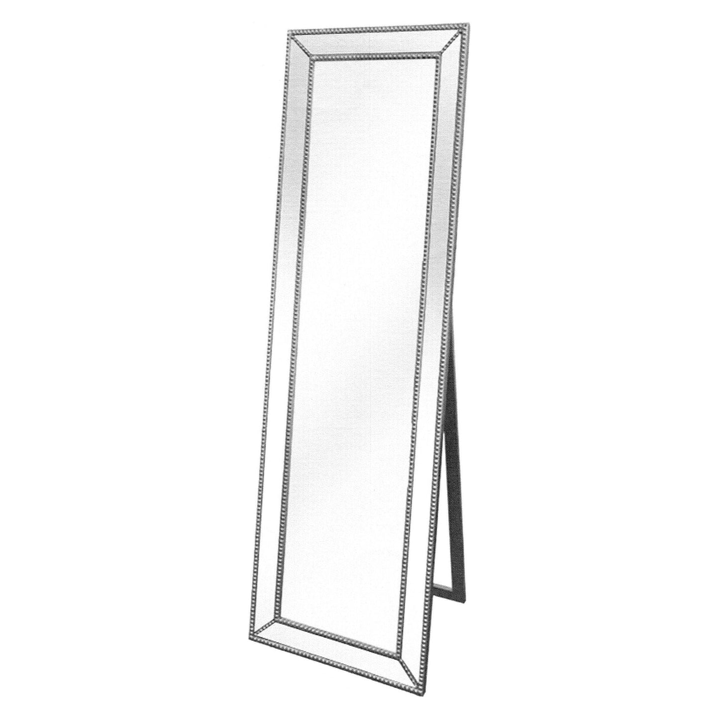 Beaded Cheval Mirror - Champagne