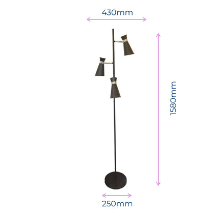 Brodie Triple Floor Lamp
