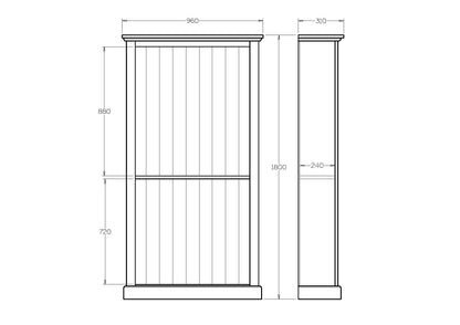 Charlton 1800x900 Bookcase