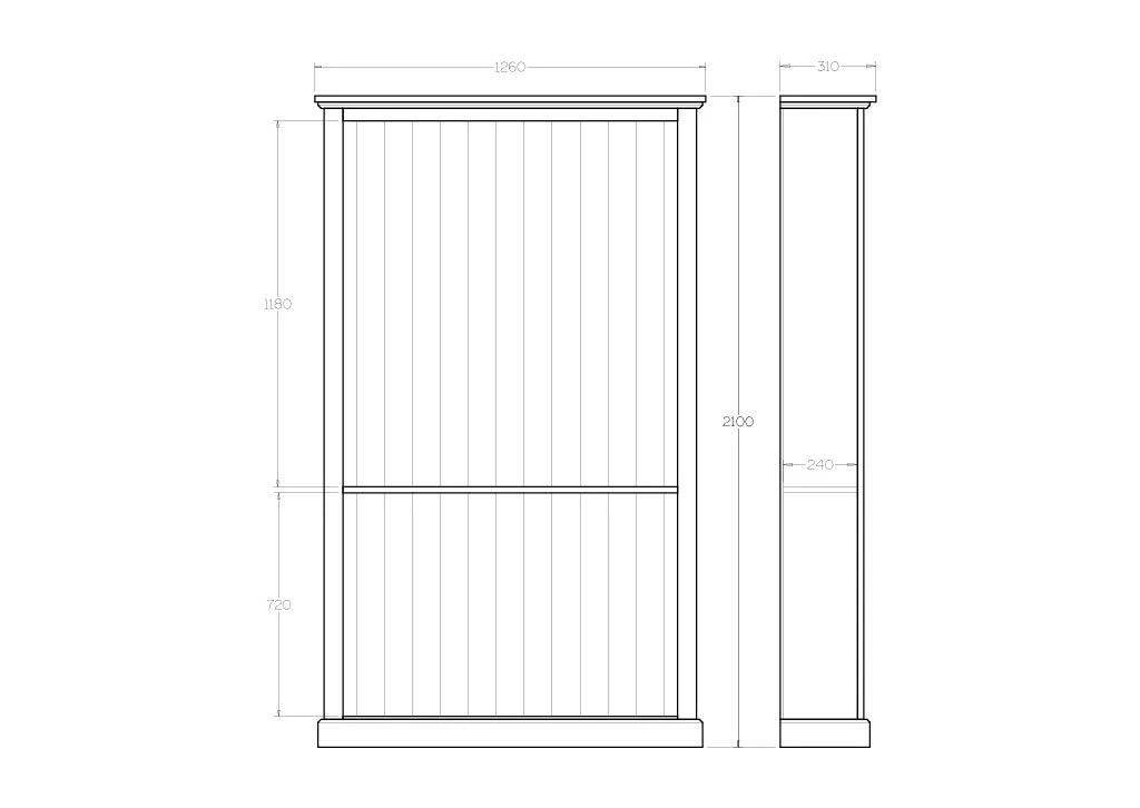 Charlton 2100x1260 Bookcase