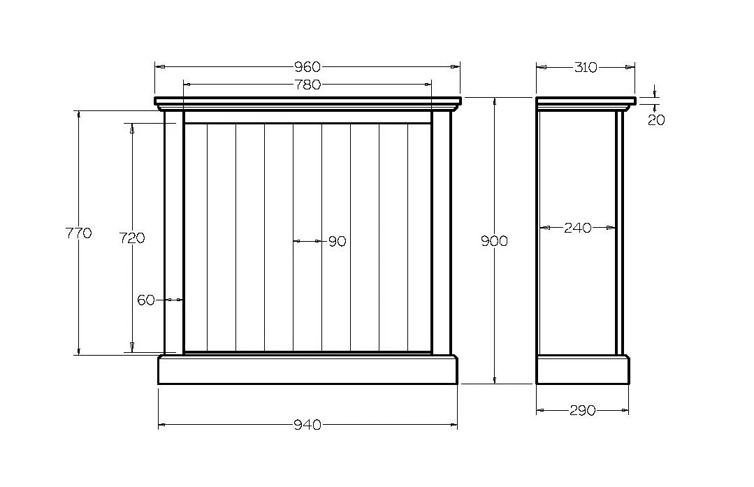 Charlton 900x960 Bookcase