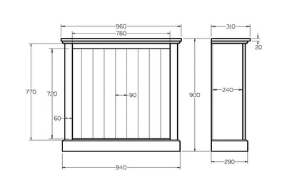 Charlton 900x960 Bookcase
