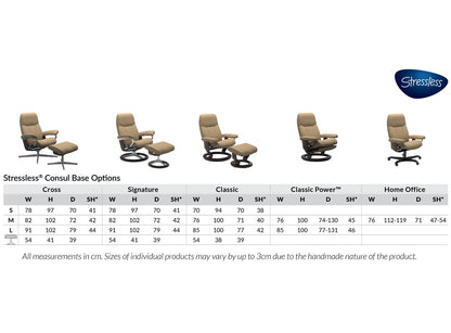 Consul Medium Fabric Recliner - Classic Base