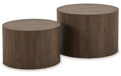 Dice Coffee Tables 2-pce Set - Round