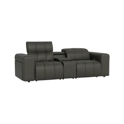 Durham 2-Seater Power Sofa with Console - Leather