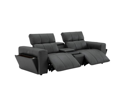 Durham 2-Seater Power Sofa with Console - Leather