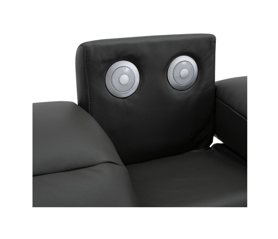 Durham 2-Seater Power Sofa with Console - Leather