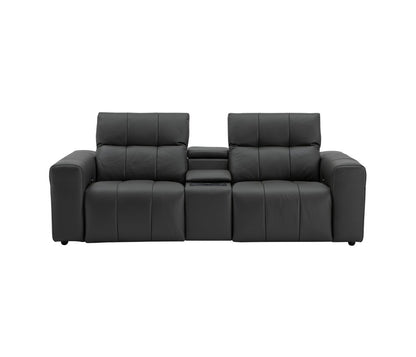 Durham 2-Seater Power Sofa with Console - Leather