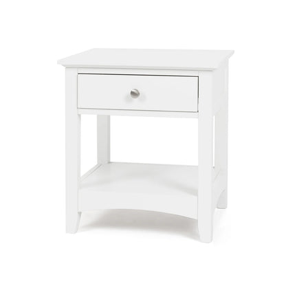 Jessica 1-Drawer Bedside - White