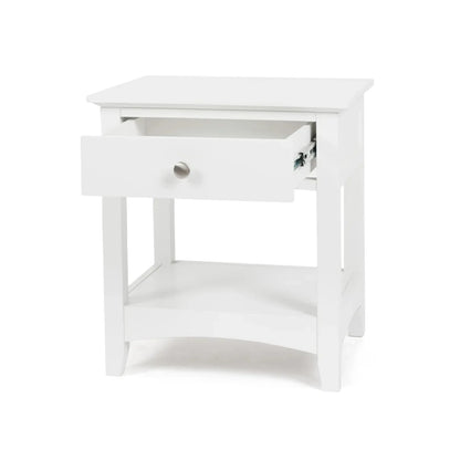 Jessica 1-Drawer Bedside - White