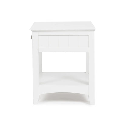 Jessica 1-Drawer Bedside - White