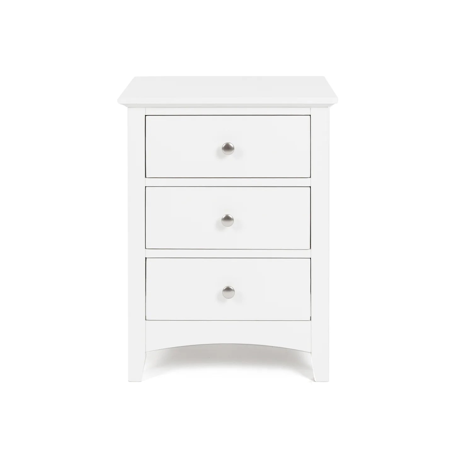Jessica 3-Drawer Bedside - White