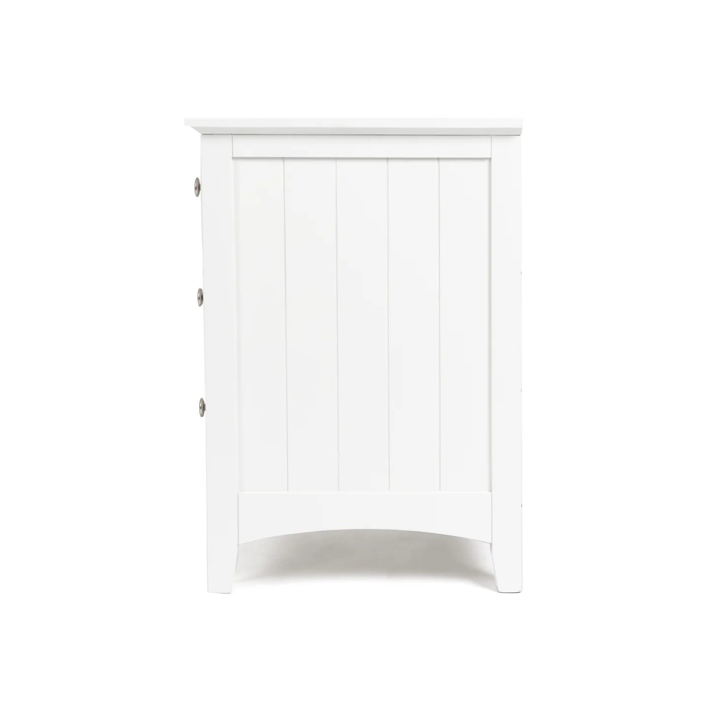 Jessica 3-Drawer Bedside - White