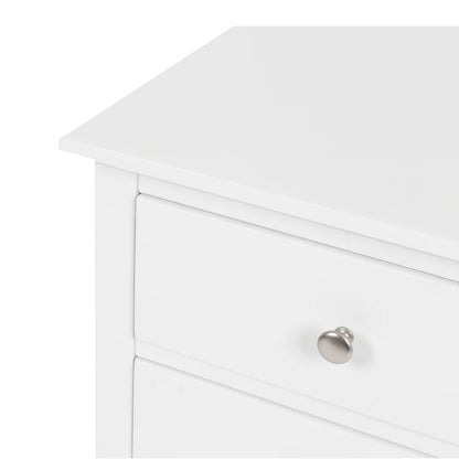 Jessica 3-Drawer Bedside - White