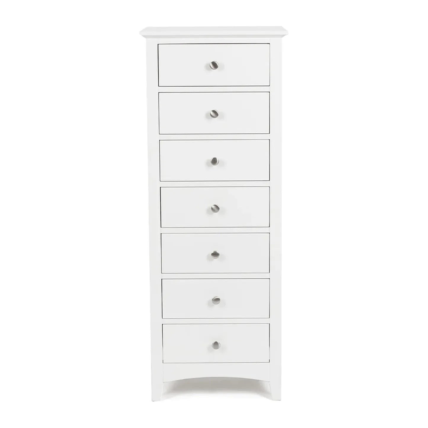 Jessica 7-Drawer Tallboy - White