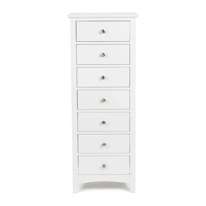Jessica 7-Drawer Tallboy - White