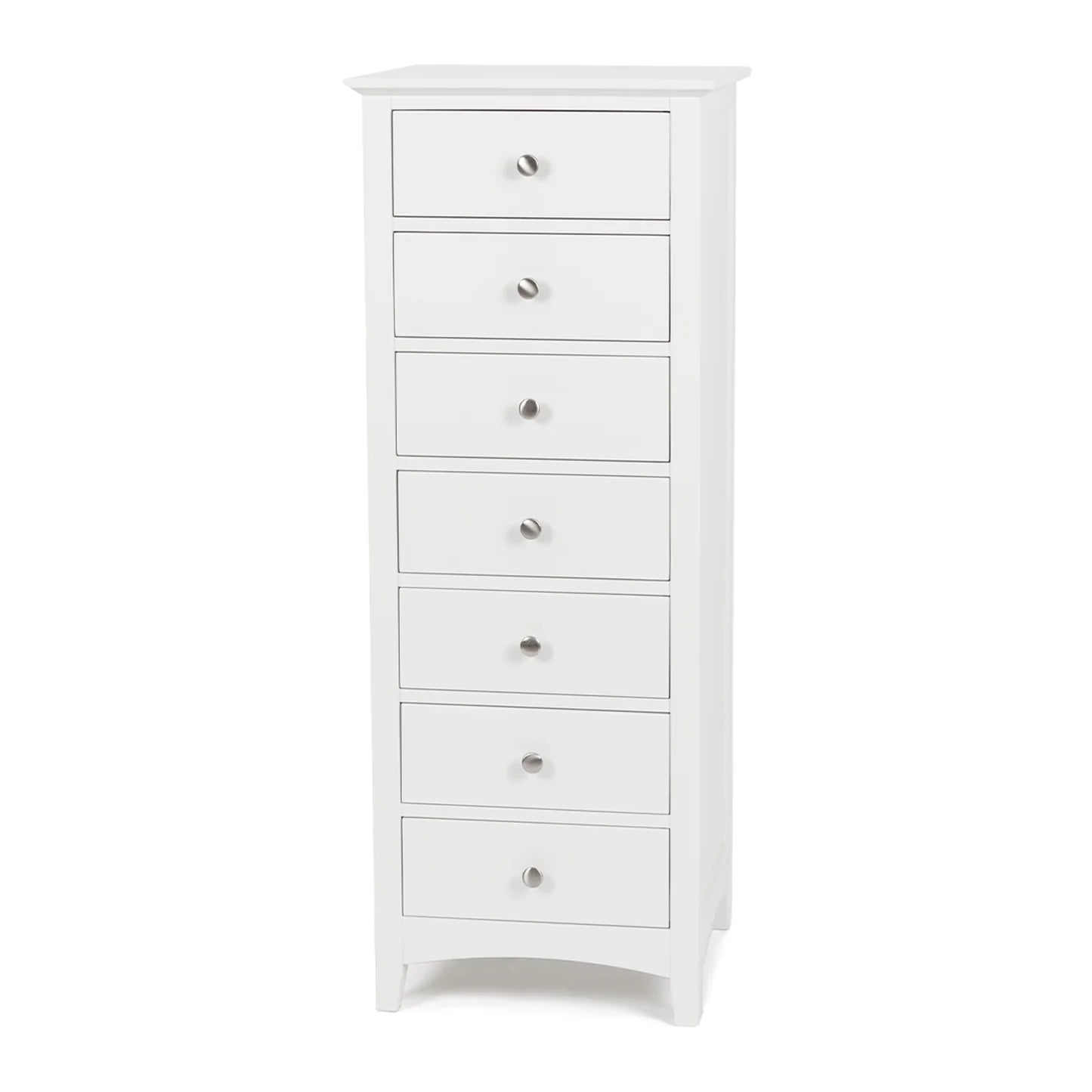 Jessica 7-Drawer Tallboy - White
