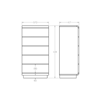 Karamea 5-Drawer Lingerie Chest