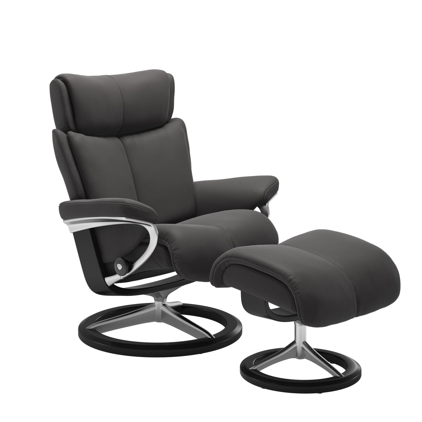 Magic Medium Leather Recliner - Signature Base