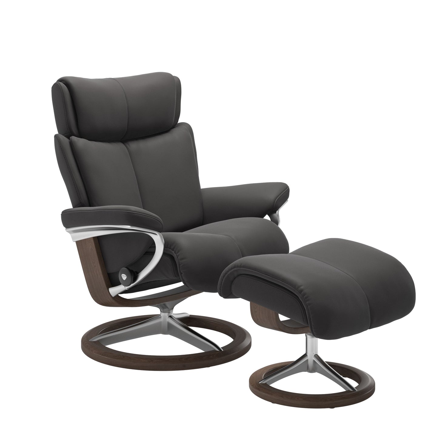 Magic Medium Leather Recliner - Signature Base