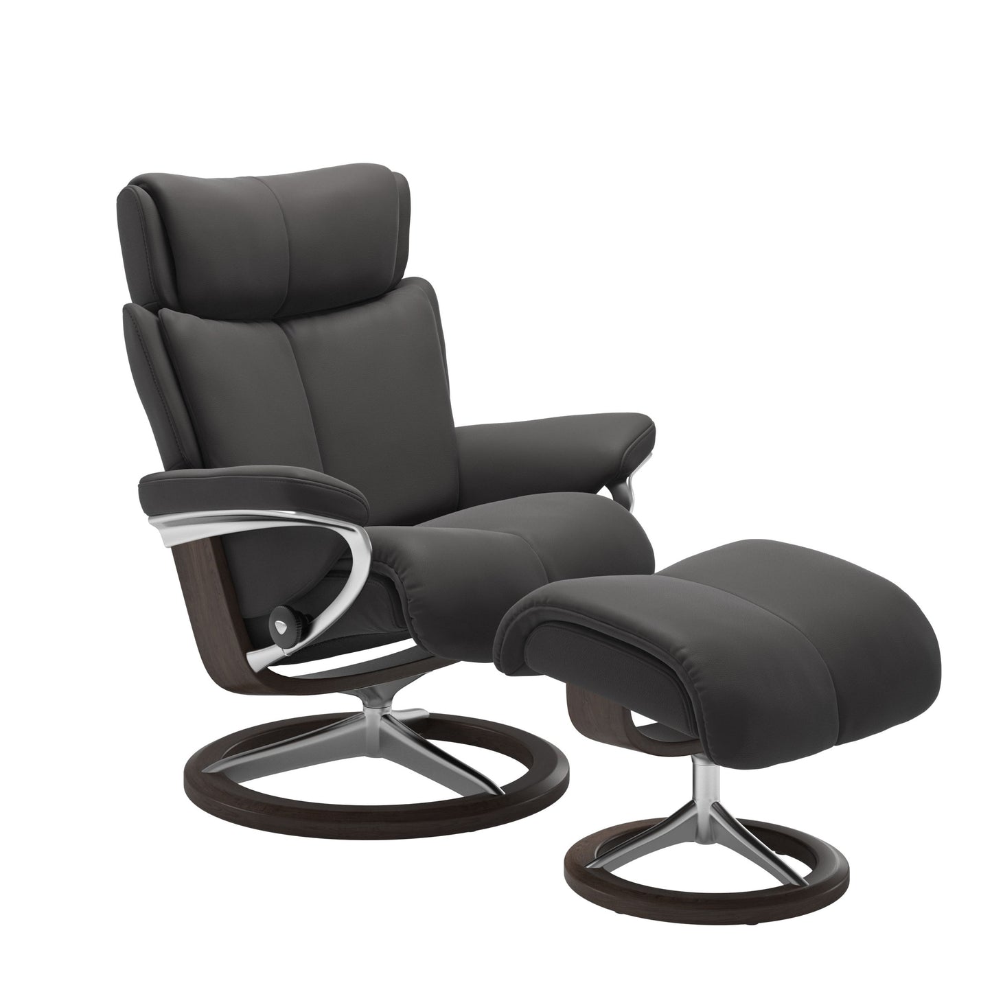Magic Medium Leather Recliner - Signature Base