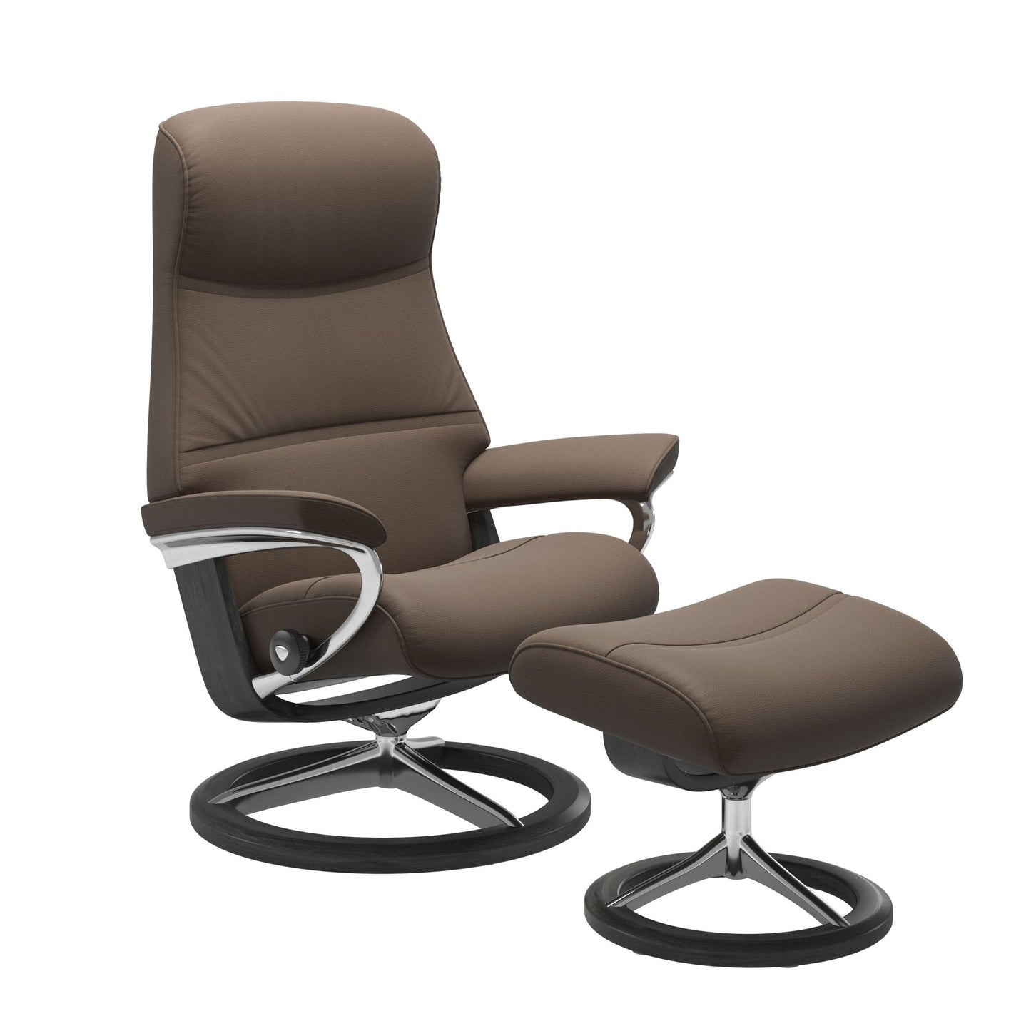 Philip Medium Leather Recliner - Signature Base