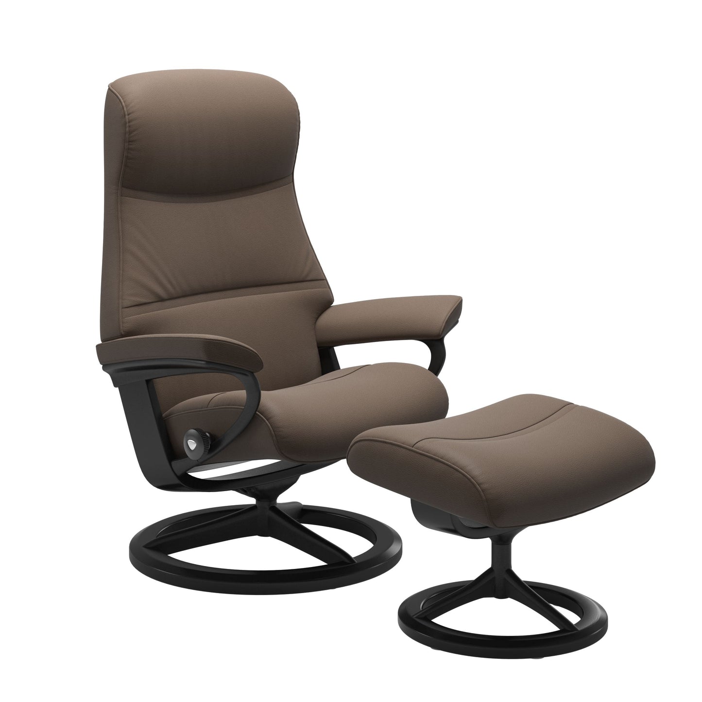 Philip Medium Leather Recliner - Signature Base
