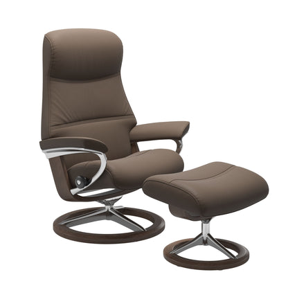 Philip Medium Leather Recliner - Signature Base