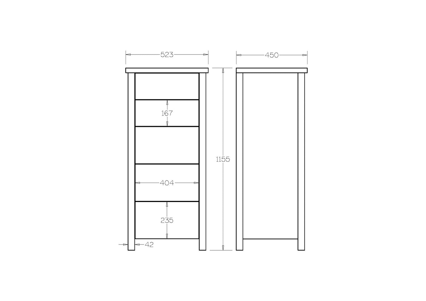 Portland 5-Drawer Lingerie