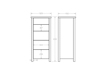 Portland 5-Drawer Lingerie