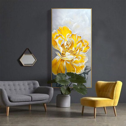 Radiant Yellow Framed Canvas