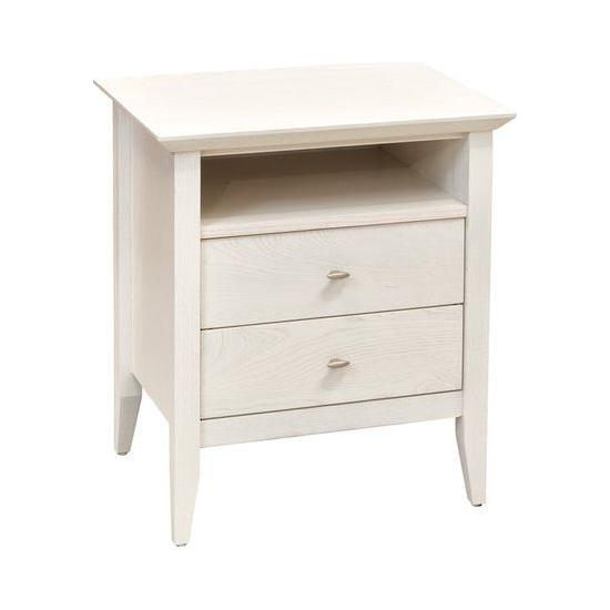 Aria 2-Drawer Open Shelf Bedside