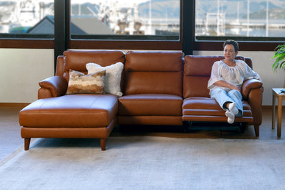 Sereno 2-Seater Power Reclining Sofa with LHF Chaise - Leather