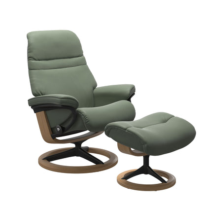 Sunrise Medium Leather Recliner - Signature Base